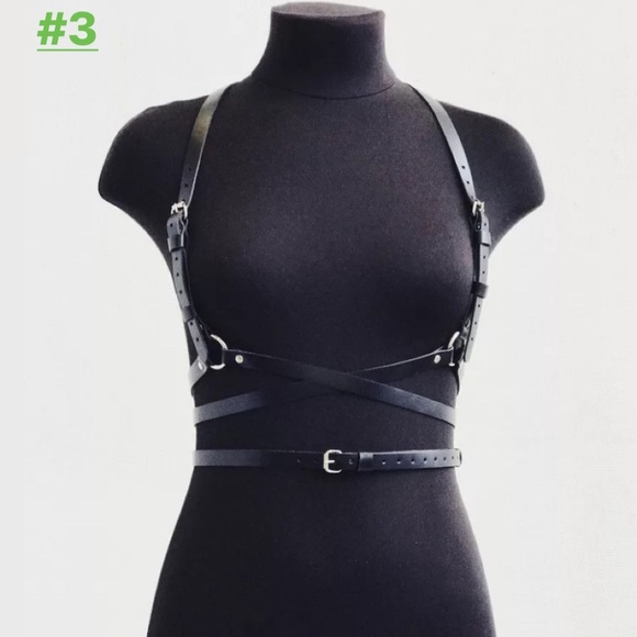 Harness Suspender Women Men Leather Belt Straps - Picture 11 of 17